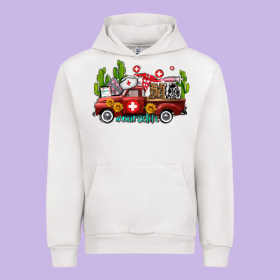 Ma Medical Assistant Nurse Truck With Cactus And Sunflowers Urban Hoodie Designed By Adodesignshop