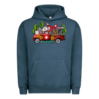 Pigment Midnight Navy ma medical assistant nurse truck with cactus and sunflowers Urban Hoodie - AdoDesignShop