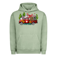 Pigment Oil Green ma medical assistant nurse truck with cactus and sunflowers Urban Hoodie - AdoDesignShop