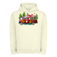 Pigment Pistachio ma medical assistant nurse truck with cactus and sunflowers Urban Hoodie - AdoDesignShop