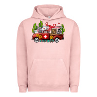 Pigment Salmon ma medical assistant nurse truck with cactus and sunflowers Urban Hoodie - AdoDesignShop