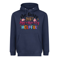 Navy not bossy just aggressively helpful Heavyweight Hoodie - MaliasSmallBusiness