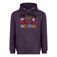 Plum not bossy just aggressively helpful Heavyweight Hoodie - MaliasSmallBusiness
