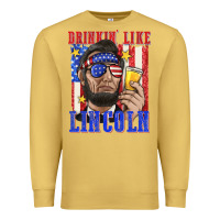 Antique Gold drinking like lincoln Premium Sweatshirt - texasbilliewilder