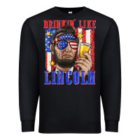 Black drinking like lincoln Premium Sweatshirt - texasbilliewilder