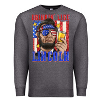 Charcoal Heather drinking like lincoln Premium Sweatshirt - texasbilliewilder