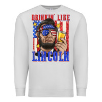 Dove Grey drinking like lincoln Premium Sweatshirt - texasbilliewilder
