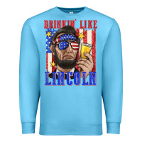 Ocean Blue drinking like lincoln Premium Sweatshirt - texasbilliewilder