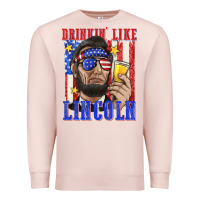 Pale Pink drinking like lincoln Premium Sweatshirt - texasbilliewilder