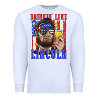 White drinking like lincoln Premium Sweatshirt - texasbilliewilder