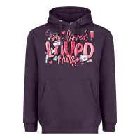 Plum one loved nurse valentine's day Heavyweight Hoodie - MaliasSmallBusiness