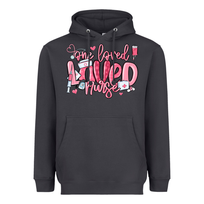 One Loved Nurse Valentine's Day Heavyweight Hoodie by MaliasSmallBusiness | Teevron