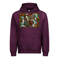 Mauve Wine christmas indian headdress Urban Hoodie - JahusDesignShop