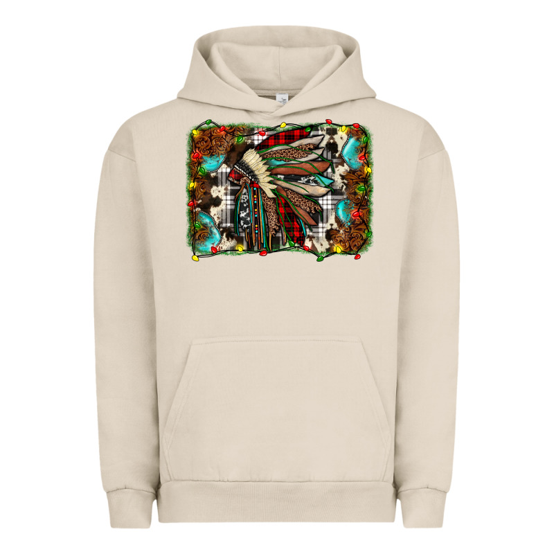Christmas Indian Headdress Urban Hoodie by JahusDesignShop | Teevron