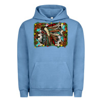 Pigment Pebble Blue christmas indian headdress Urban Hoodie - JahusDesignShop