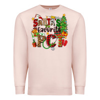 Pale Pink santa's favorite pct Premium Sweatshirt - Zillion Design Studio