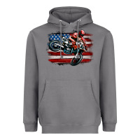 Storm dirt bike american flag Heavyweight Hoodie - MaliasSmallBusiness