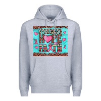 Heather Grey strength hope faith Premium Hoodie - JahusDesignShop