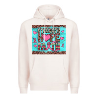 Pale Pink strength hope faith Premium Hoodie - JahusDesignShop