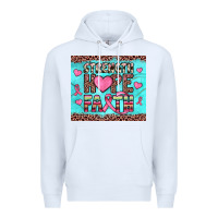 White strength hope faith Premium Hoodie - JahusDesignShop
