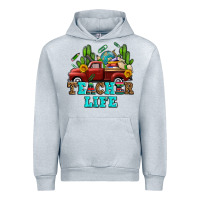 Heather Grey teacher life western truck and books Urban Hoodie - AdoDesignShop
