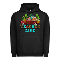 Pigment Black teacher life western truck and books Urban Hoodie - AdoDesignShop