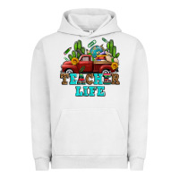 Pigment Lunar Rock teacher life western truck and books Urban Hoodie - AdoDesignShop