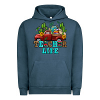Pigment Midnight Navy teacher life western truck and books Urban Hoodie - AdoDesignShop