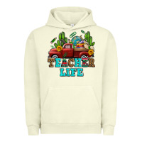 Pigment Pistachio teacher life western truck and books Urban Hoodie - AdoDesignShop