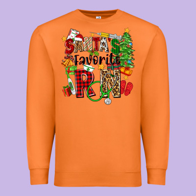 Premium Sweatshirt santa's favorite rn