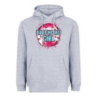 Heather Grey birthday girl Heavyweight Hoodie - MaliasSmallBusiness