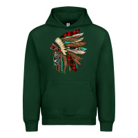 Forest Green christmas indian headdress Urban Hoodie - JahusDesignShop