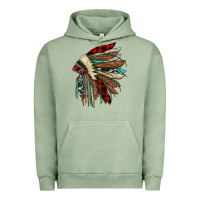Pigment Oil Green christmas indian headdress Urban Hoodie - JahusDesignShop