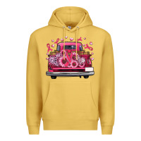 Antique Gold breast cancer farm truck Premium Hoodie - Artiststas