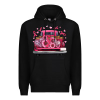 Black breast cancer farm truck Premium Hoodie - Artiststas