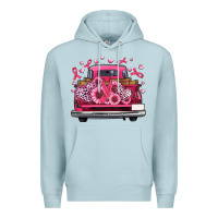 Blue Mist breast cancer farm truck Premium Hoodie - Artiststas
