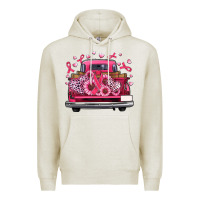 Oatmeal Heather breast cancer farm truck Premium Hoodie - Artiststas