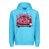 Ocean Blue breast cancer farm truck Premium Hoodie - Artiststas