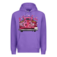 Purple breast cancer farm truck Premium Hoodie - Artiststas