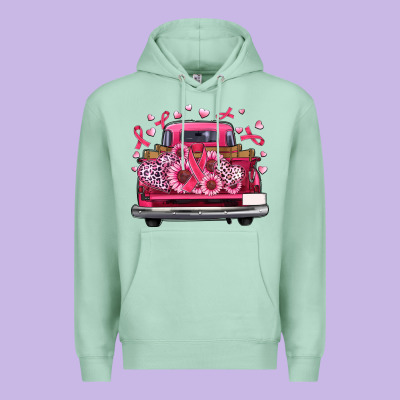 Breast Cancer Farm Truck Premium Hoodie Designed By Artiststas