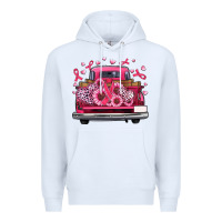 White breast cancer farm truck Premium Hoodie - Artiststas