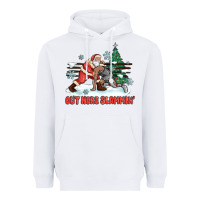 White out here slammin' Heavyweight Hoodie - MaliasSmallBusiness