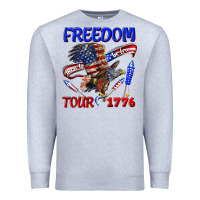Heather Grey freedom born to be free tour 1776 Premium Sweatshirt - texasbilliewilder