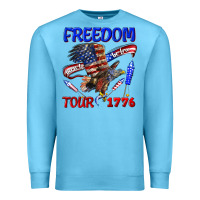 Ocean Blue freedom born to be free tour 1776 Premium Sweatshirt - texasbilliewilder