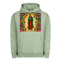 Pigment Oil Green our lady of guadalupe Urban Hoodie - JahusDesignShop