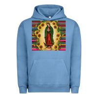 Pigment Pebble Blue our lady of guadalupe Urban Hoodie - JahusDesignShop