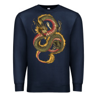 Navy green and yellow dragon Premium Sweatshirt - RanaPortraitStore