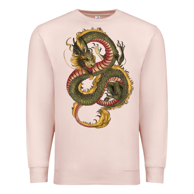 Green And Yellow Dragon Premium Sweatshirt by RanaPortraitStore | Teevron