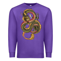 Purple green and yellow dragon Premium Sweatshirt - RanaPortraitStore