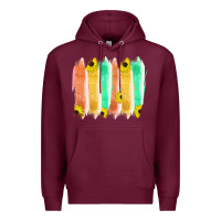 Burgundy Western Color Farm Life Brush Strokes Premium Hoodie - Bettercallsaul
